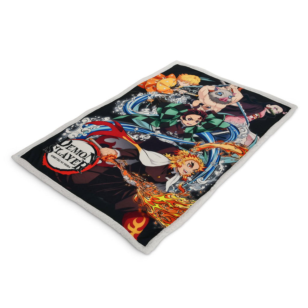 Demon Slayer - Crew Flauschdecke mit Teddyfell