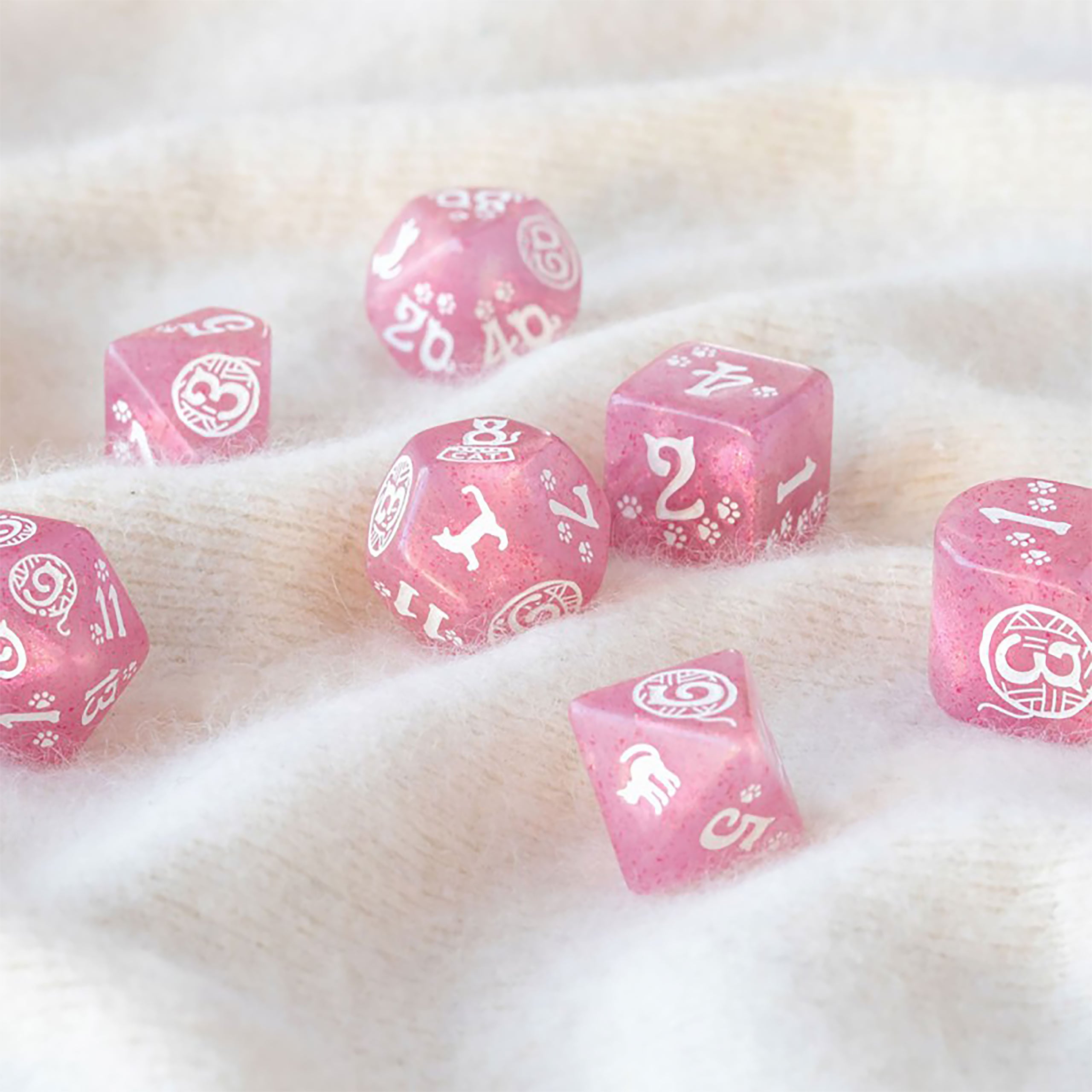 Produktbild Cats - Daisy Glitter RPG Würfel Set 7tlg