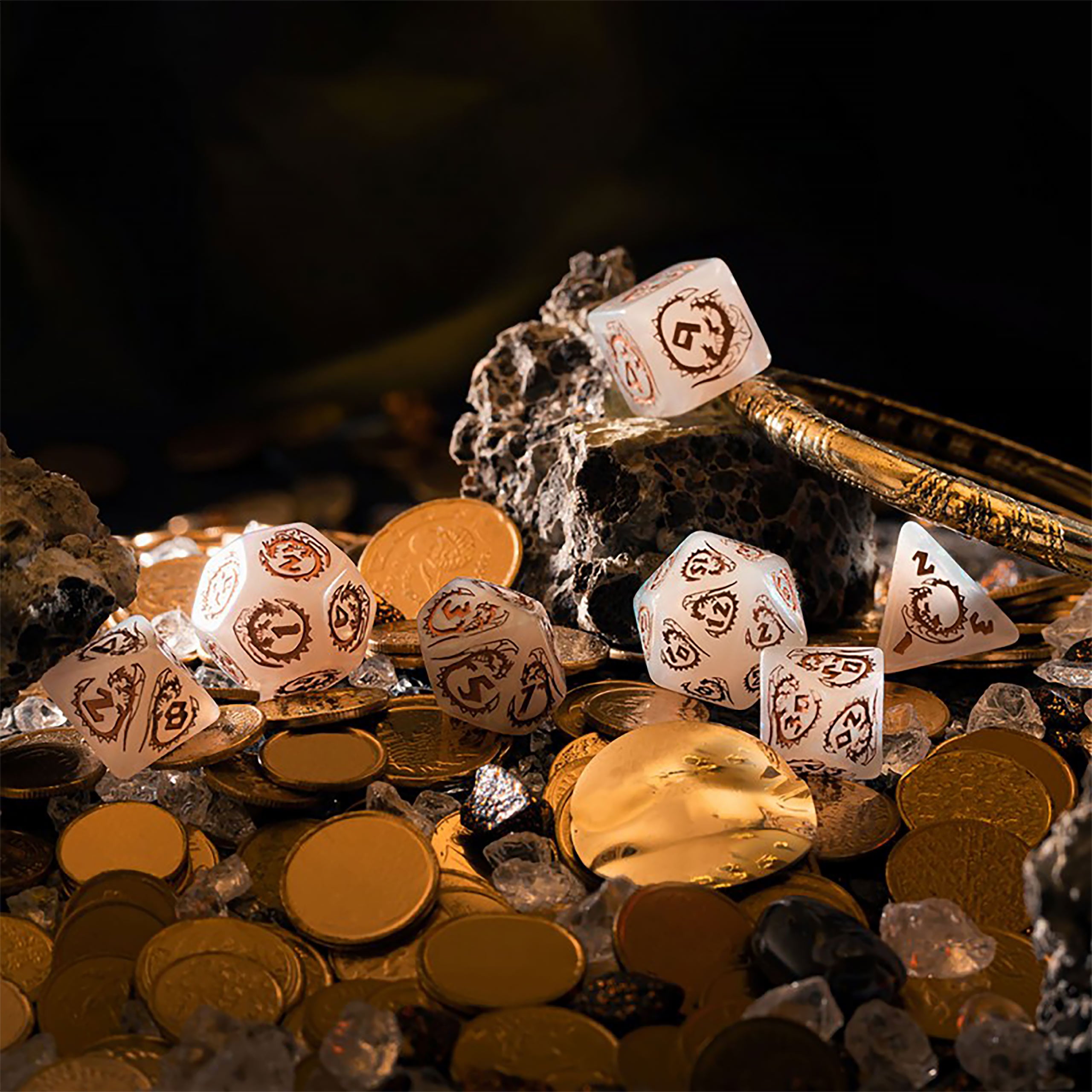 Produktbild Dragons - Quartz RPG Würfel Set 7tlg