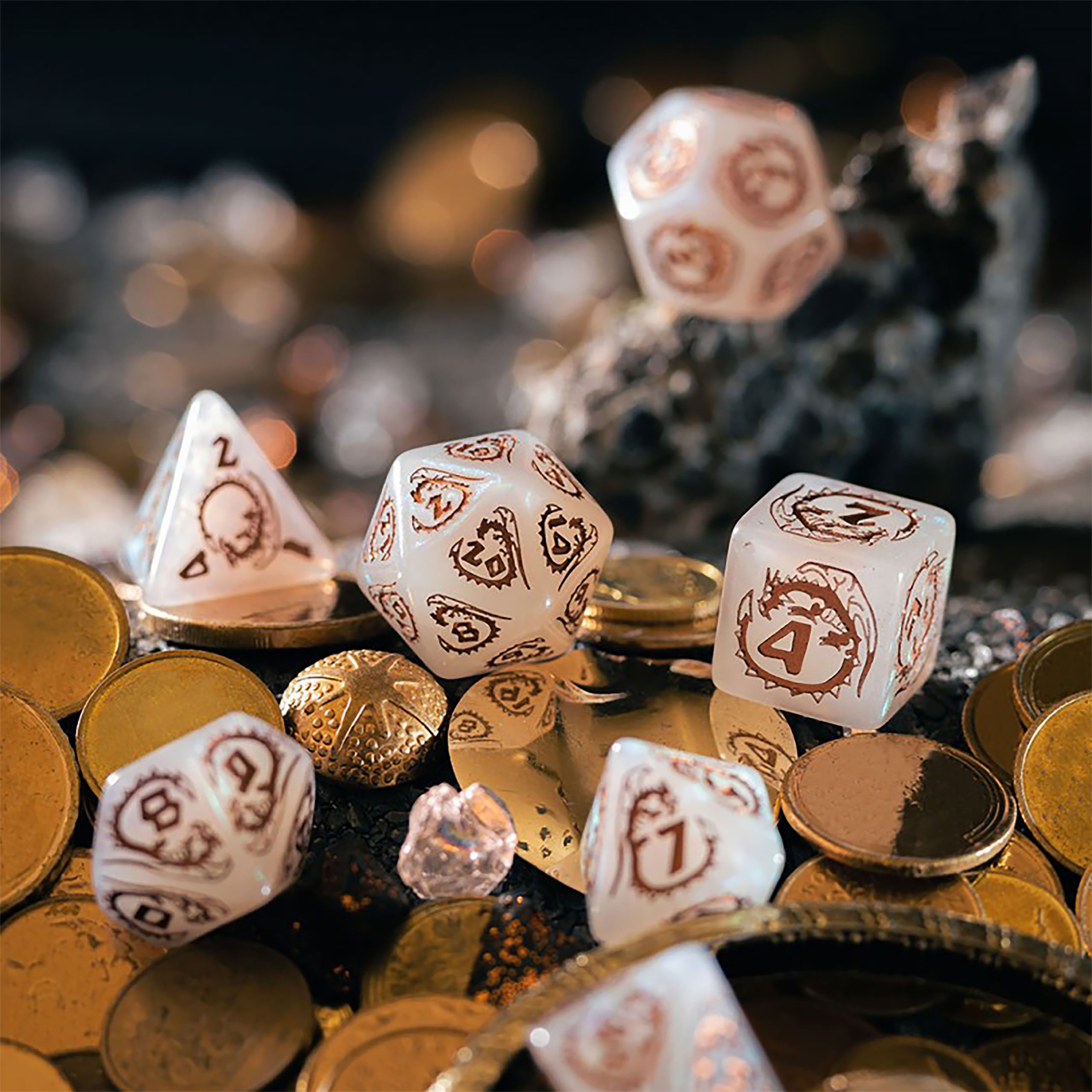 Produktbild Dragons - Quartz RPG Würfel Set 7tlg