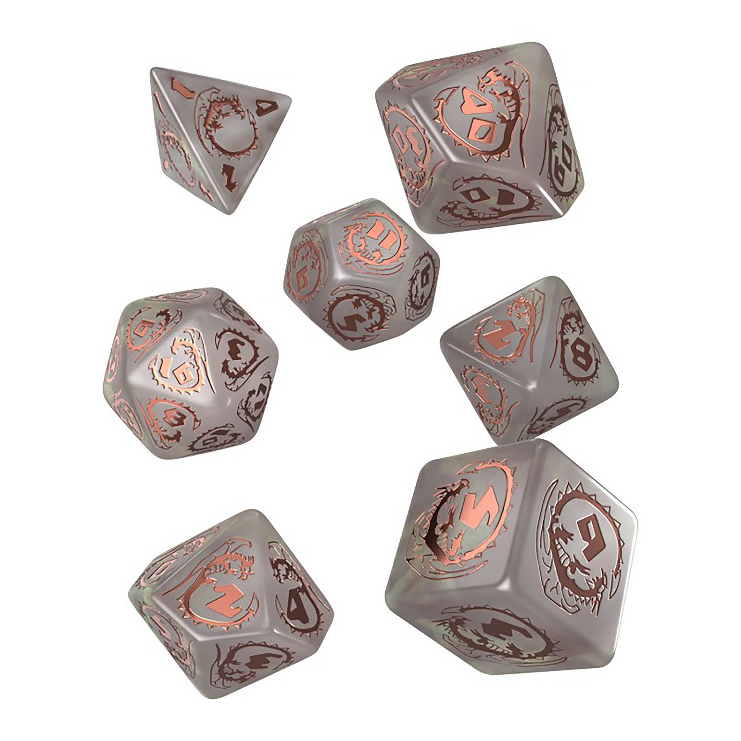 Produktbild Dragons - Quartz RPG Würfel Set 7tlg