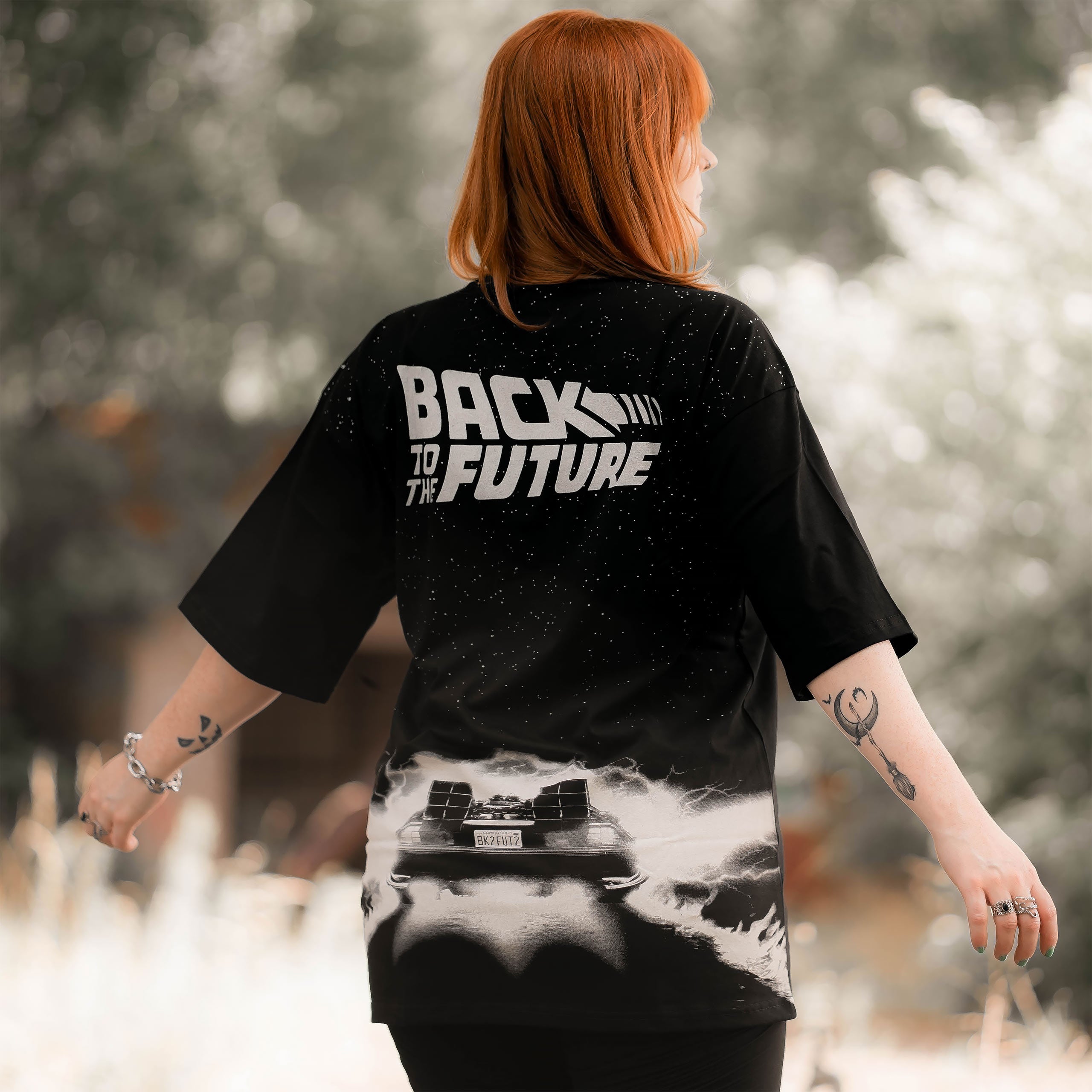 Produktbild Zurück in die Zukunft - DeLorean Oversize T-Shirt schwarz