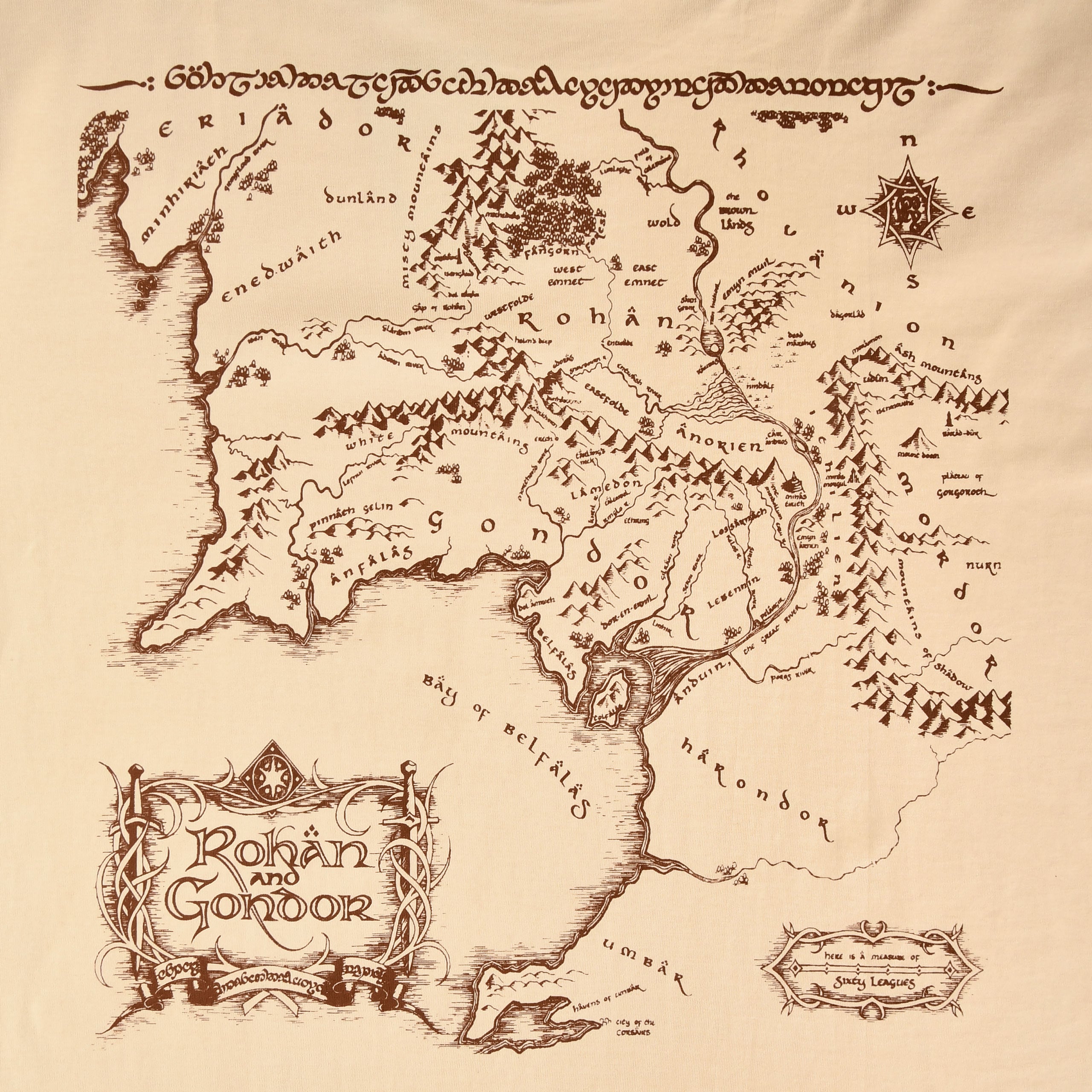 Produktbild Der Herr der Ringe - Gefährten Rohan und Gondor Oversize T-Shirt beige
