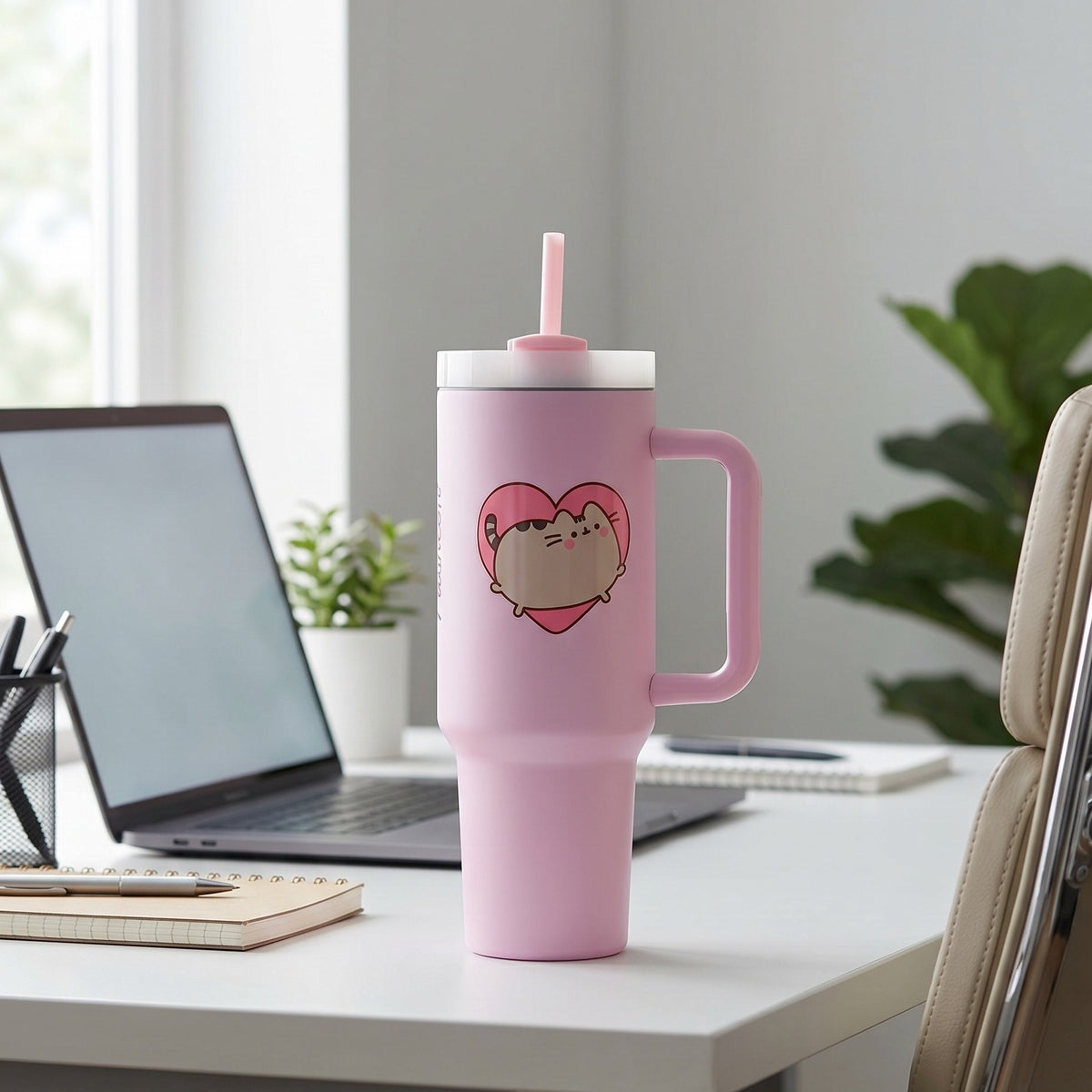 Produktbild Pusheen - Yum To Go Becher mit Strohhalm