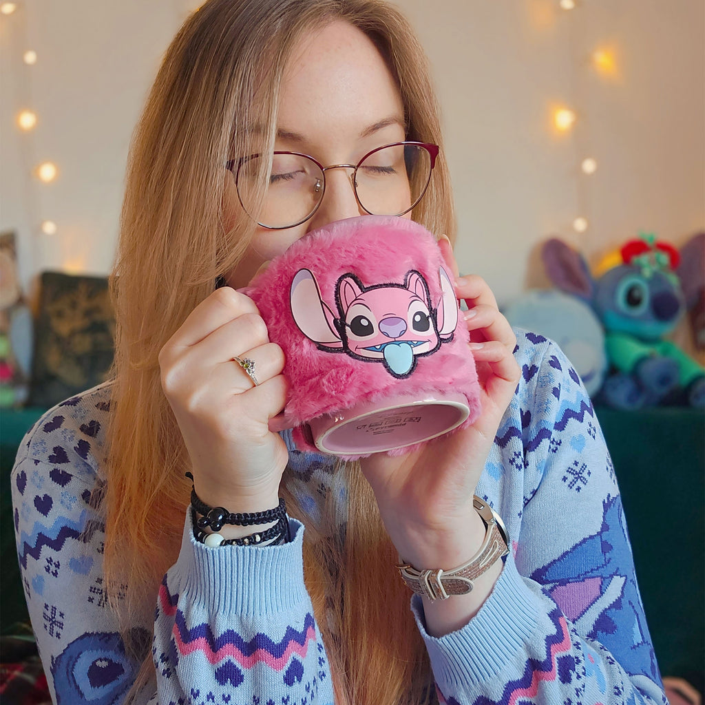Produktbild Lilo & Stitch - Angel Tasse mit Plüschüberzug