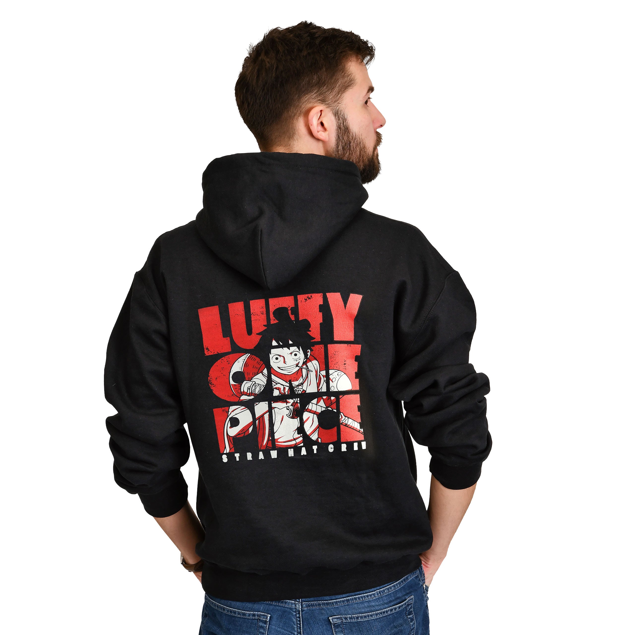 Produktbild One Piece - Luffy Strohhut Crew Hoodie schwarz