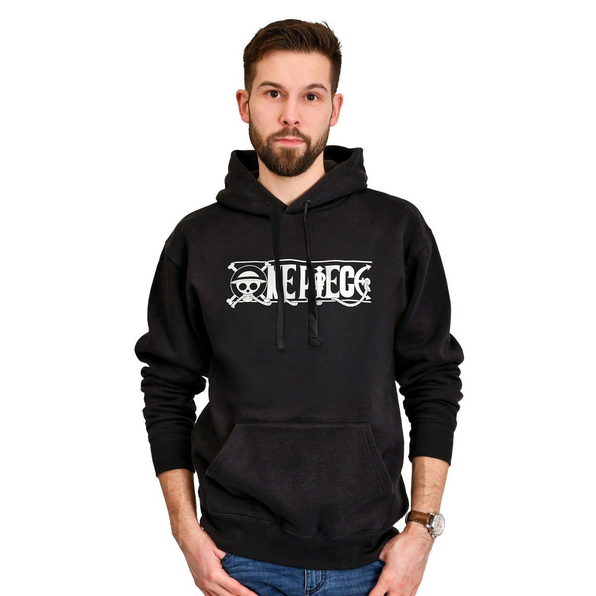 Produktbild One Piece - Luffy Strohhut Crew Hoodie schwarz
