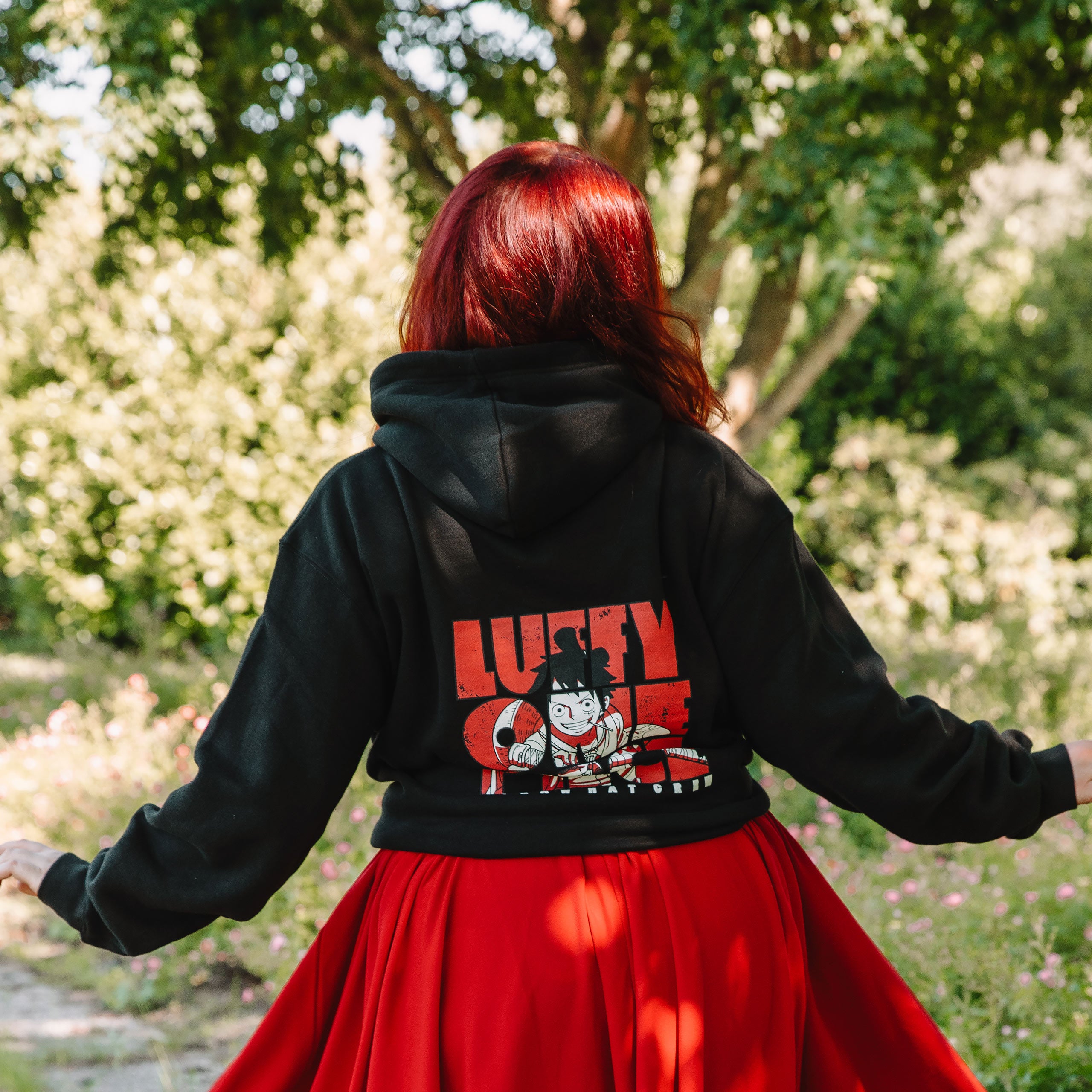 Produktbild One Piece - Luffy Strohhut Crew Hoodie schwarz