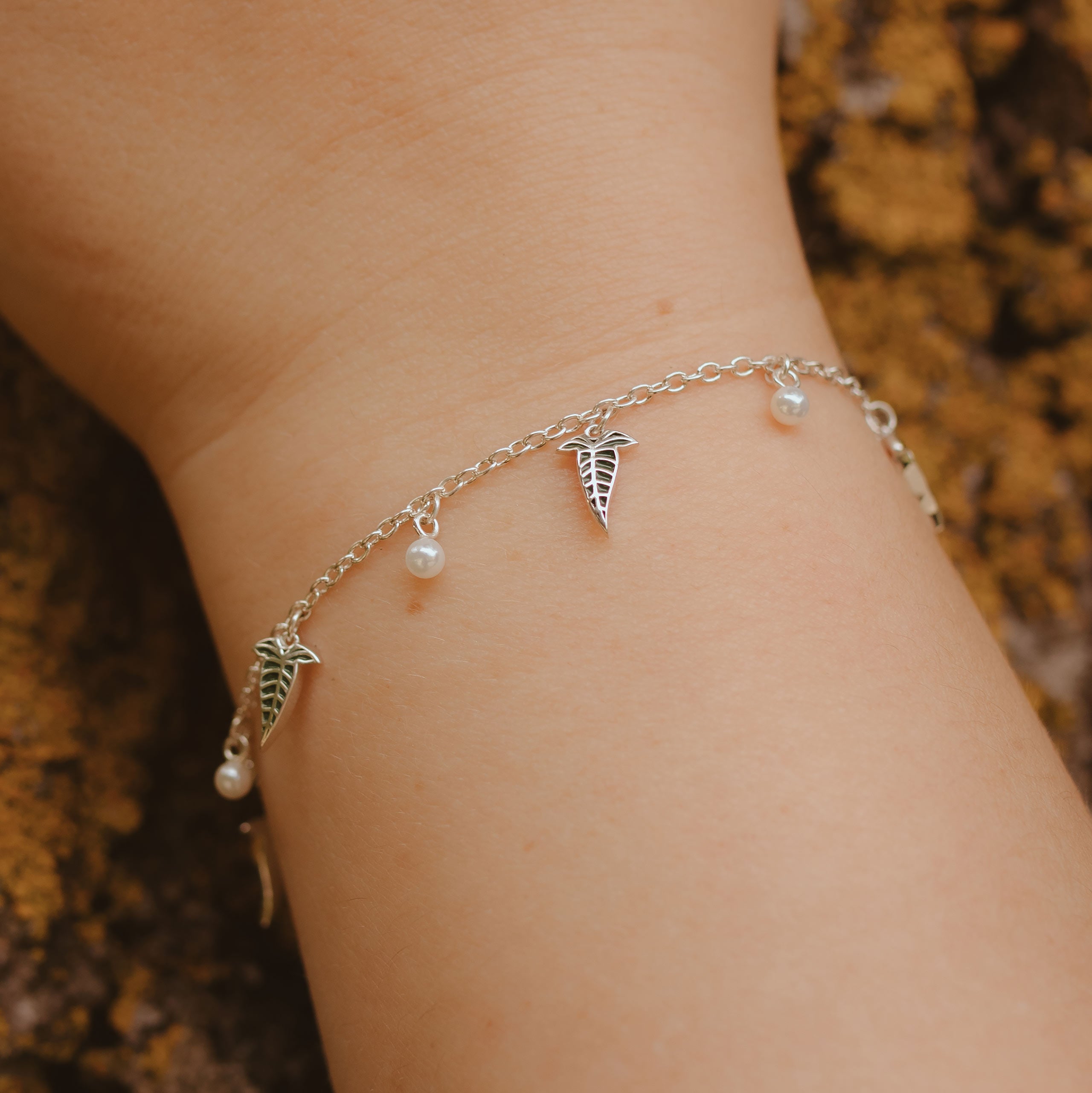 Produktbild Elbenblatt Armband 925er Silber - Der Herr der Ringe