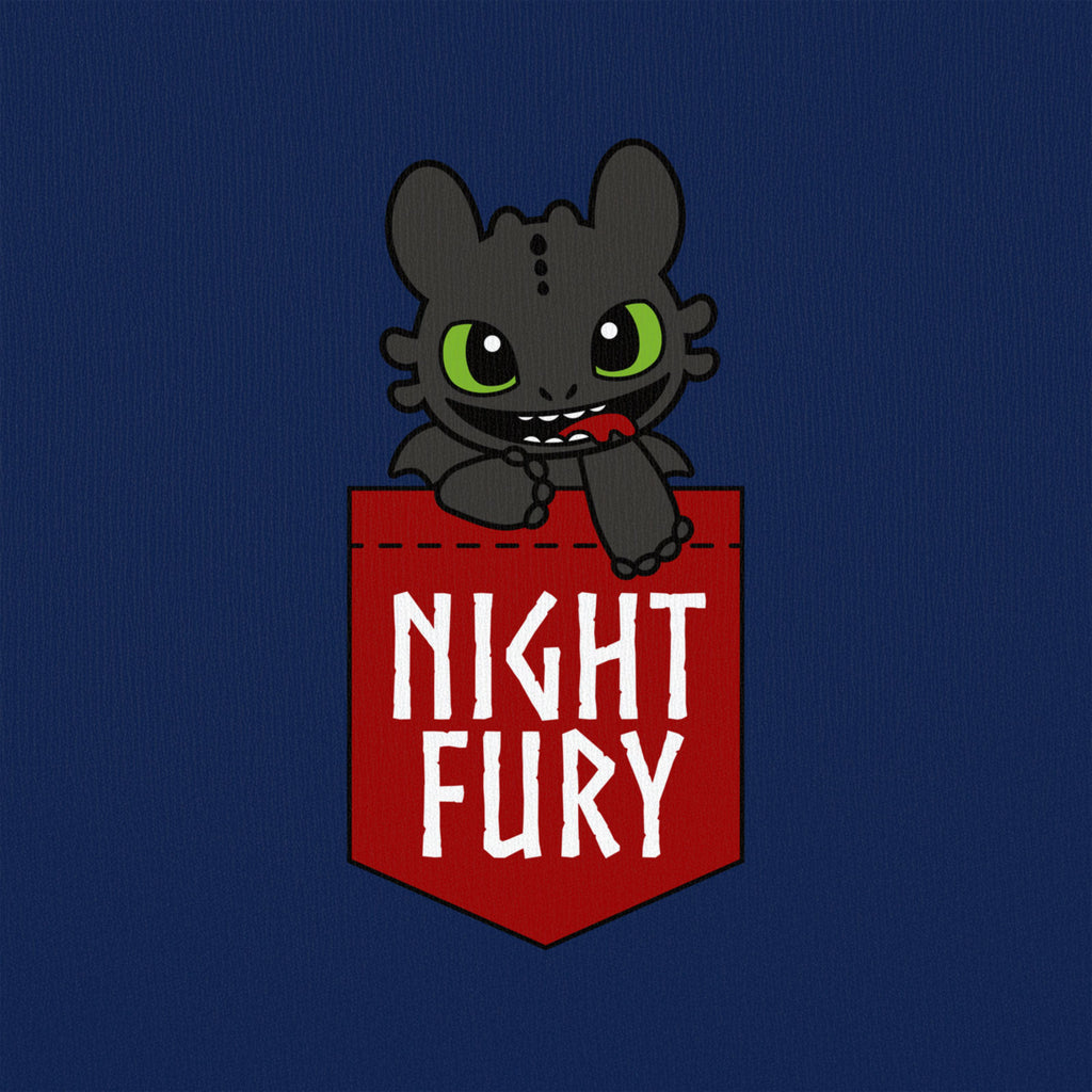 Produktbild Drachenzähmen leicht gemacht - Night Fury Pocket T-Shirt blau