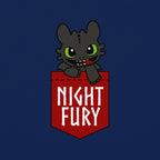 Produktbild Drachenzähmen leicht gemacht - Night Fury Pocket T-Shirt blau