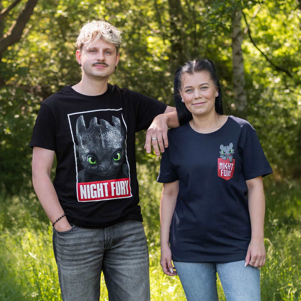 Produktbild Drachenzähmen leicht gemacht - Night Fury Poster T-Shirt schwarz