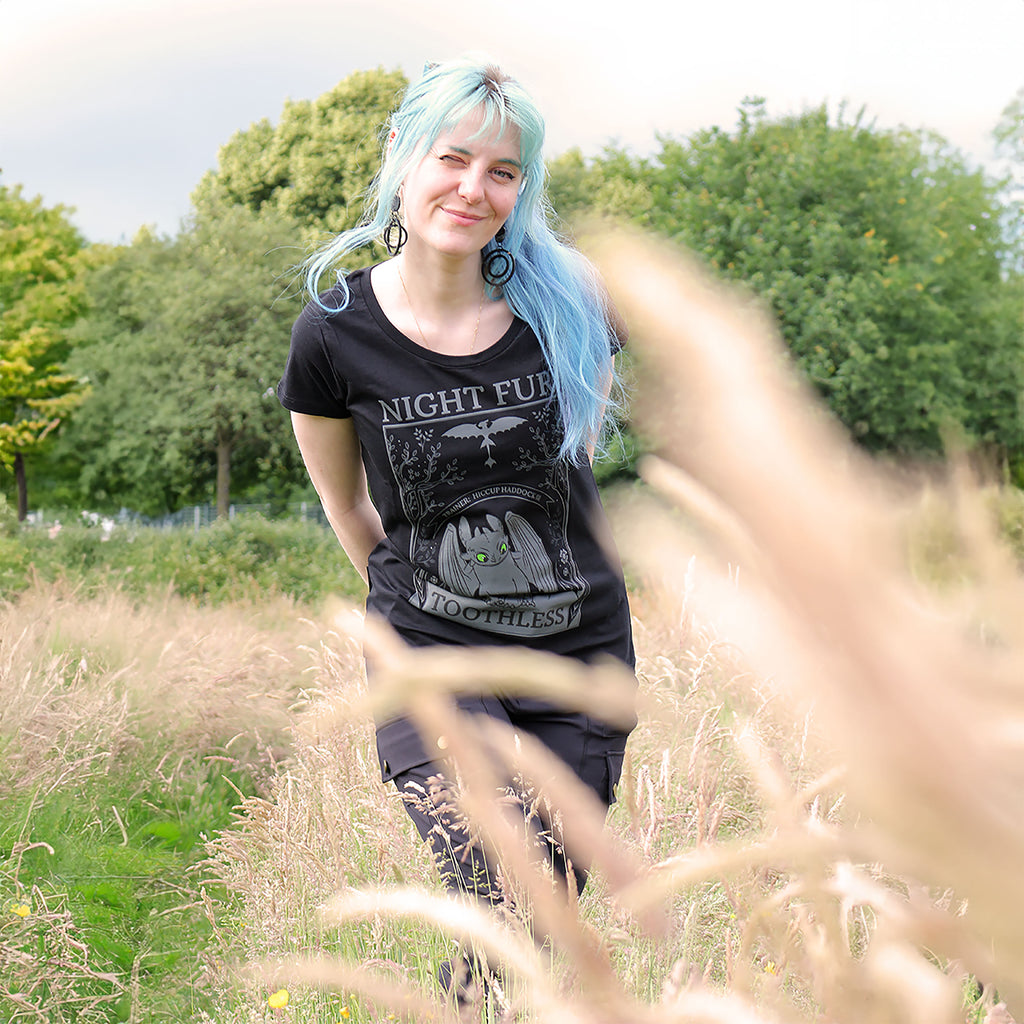 Produktbild Drachenzähmen leicht gemacht - Night Fury T-Shirt Damen schwarz