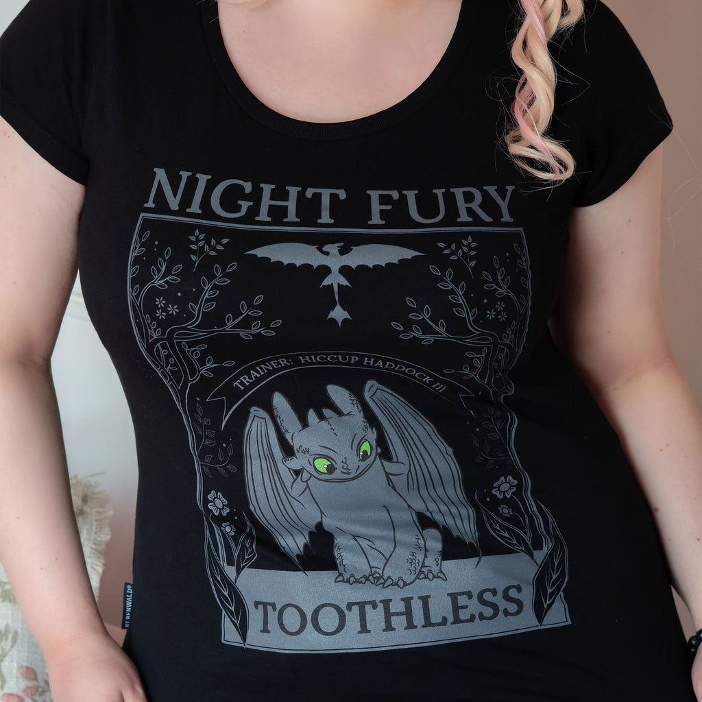Produktbild Drachenzähmen leicht gemacht - Night Fury T-Shirt Damen schwarz