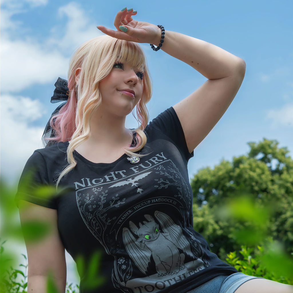 Produktbild Drachenzähmen leicht gemacht - Night Fury T-Shirt Damen schwarz