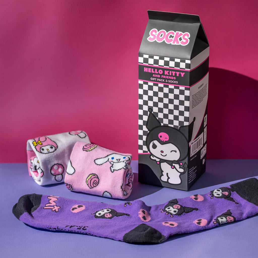 Sanrio - Hello Kitty and Friends Socken 3er Set in Geschenkbox