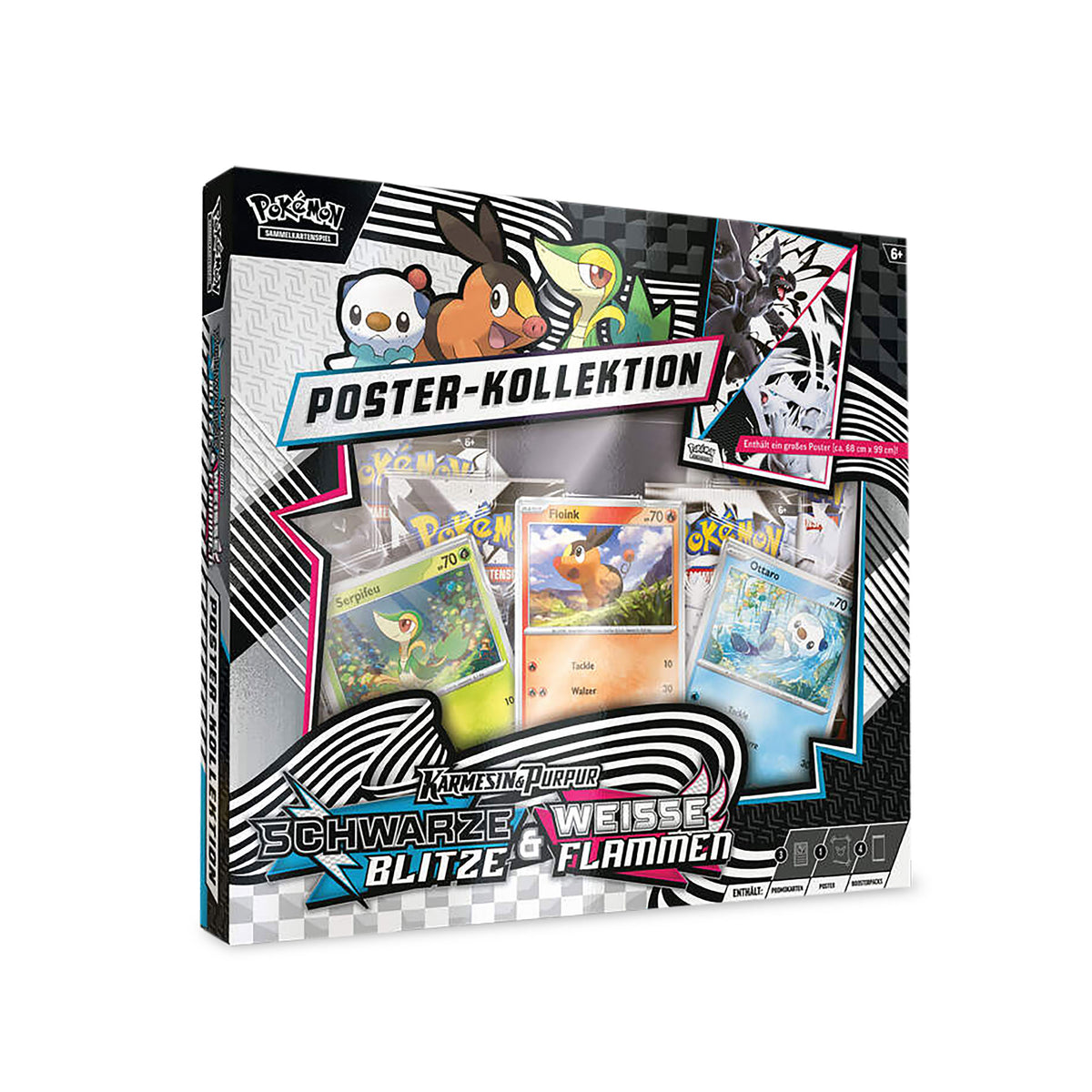 Produktbild Pokemon - Schwarze Blitze & Weisse Flamme Sammelkarten Box mit Poster