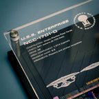 Produktbild Enterprise NCC 1701-D Wandplakette mit Modell Replik - Star Trek