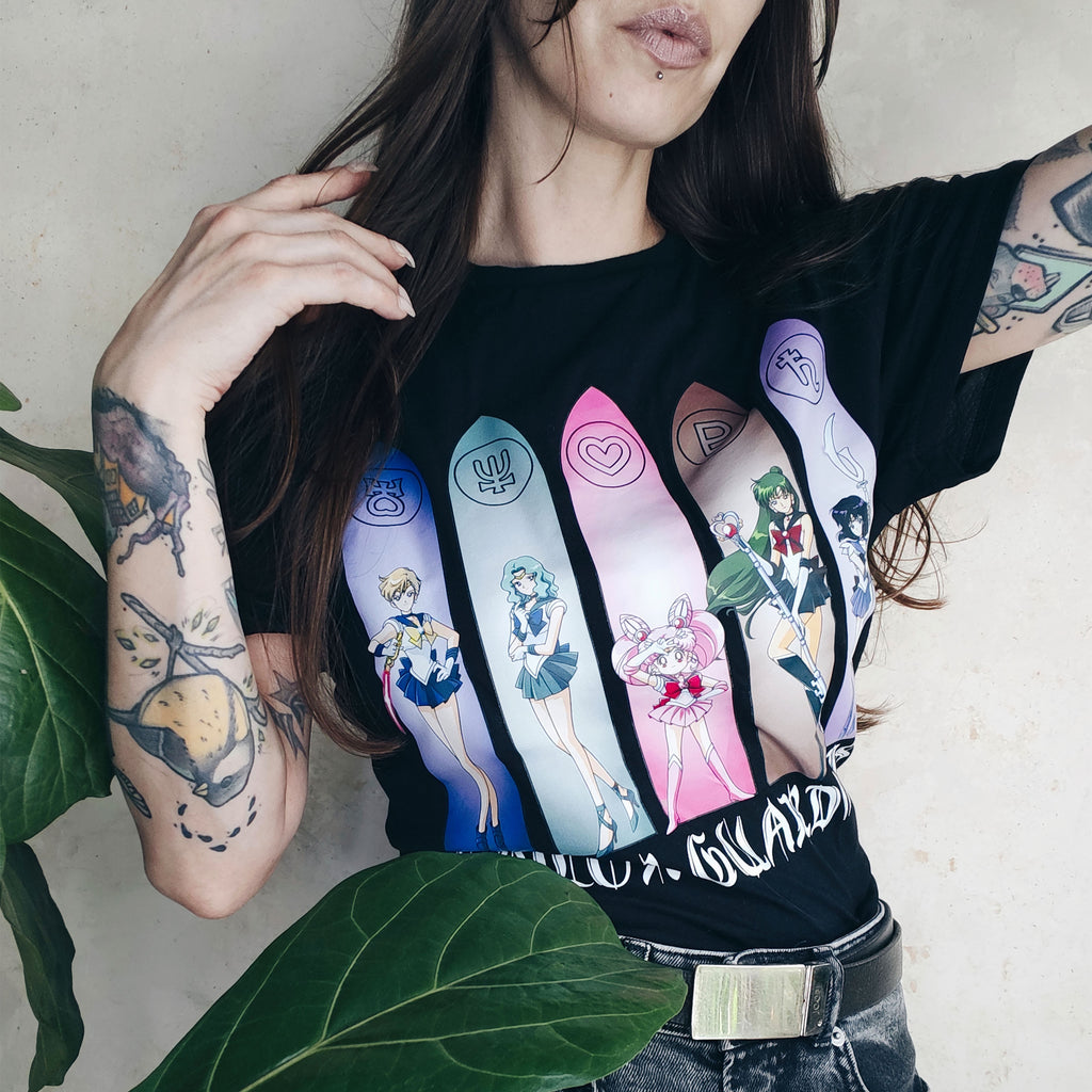 Sailor Moon - Sailor Guardians Outer Senshi T-Shirt schwarz