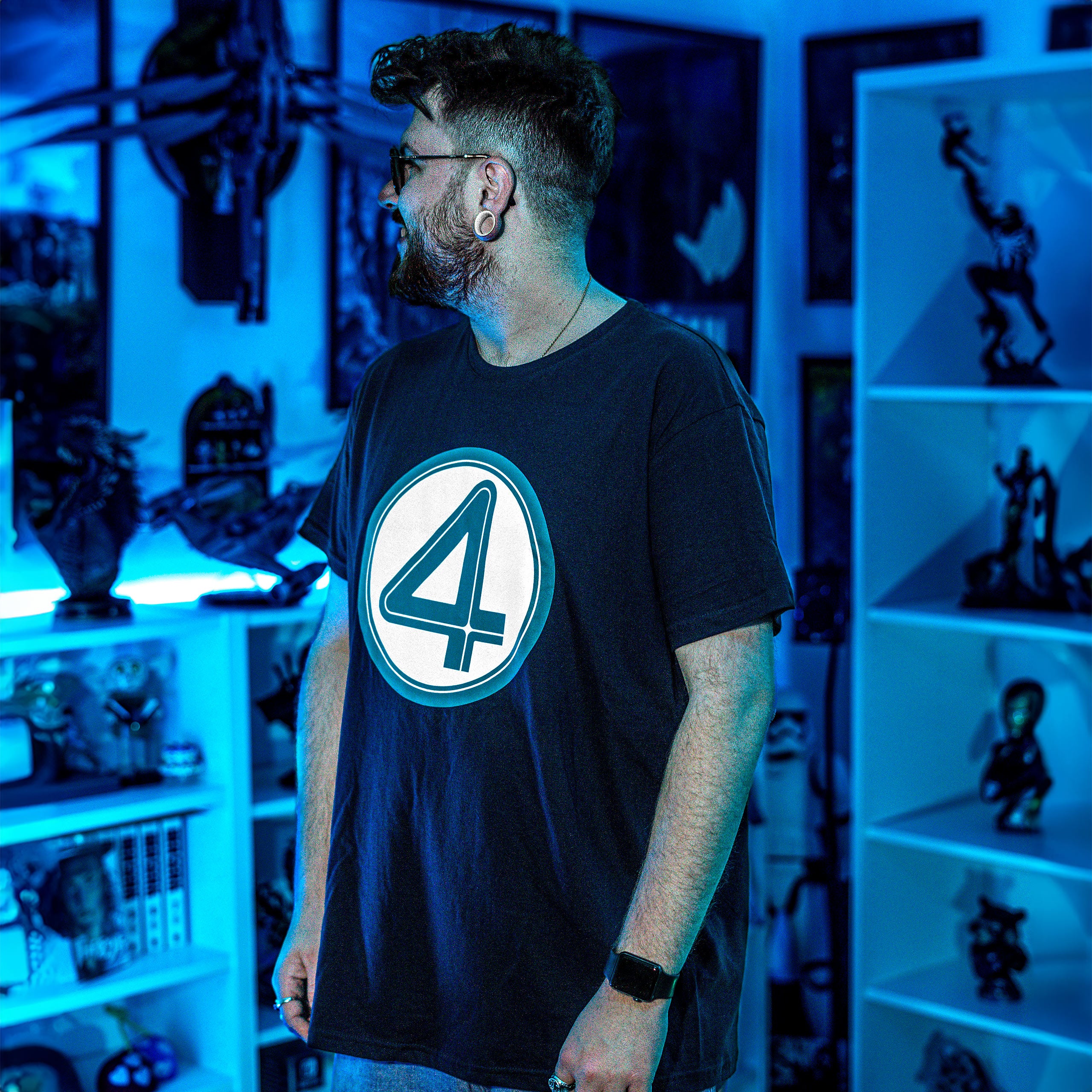 Produktbild Fantastic Four - Emblem T-Shirt blau