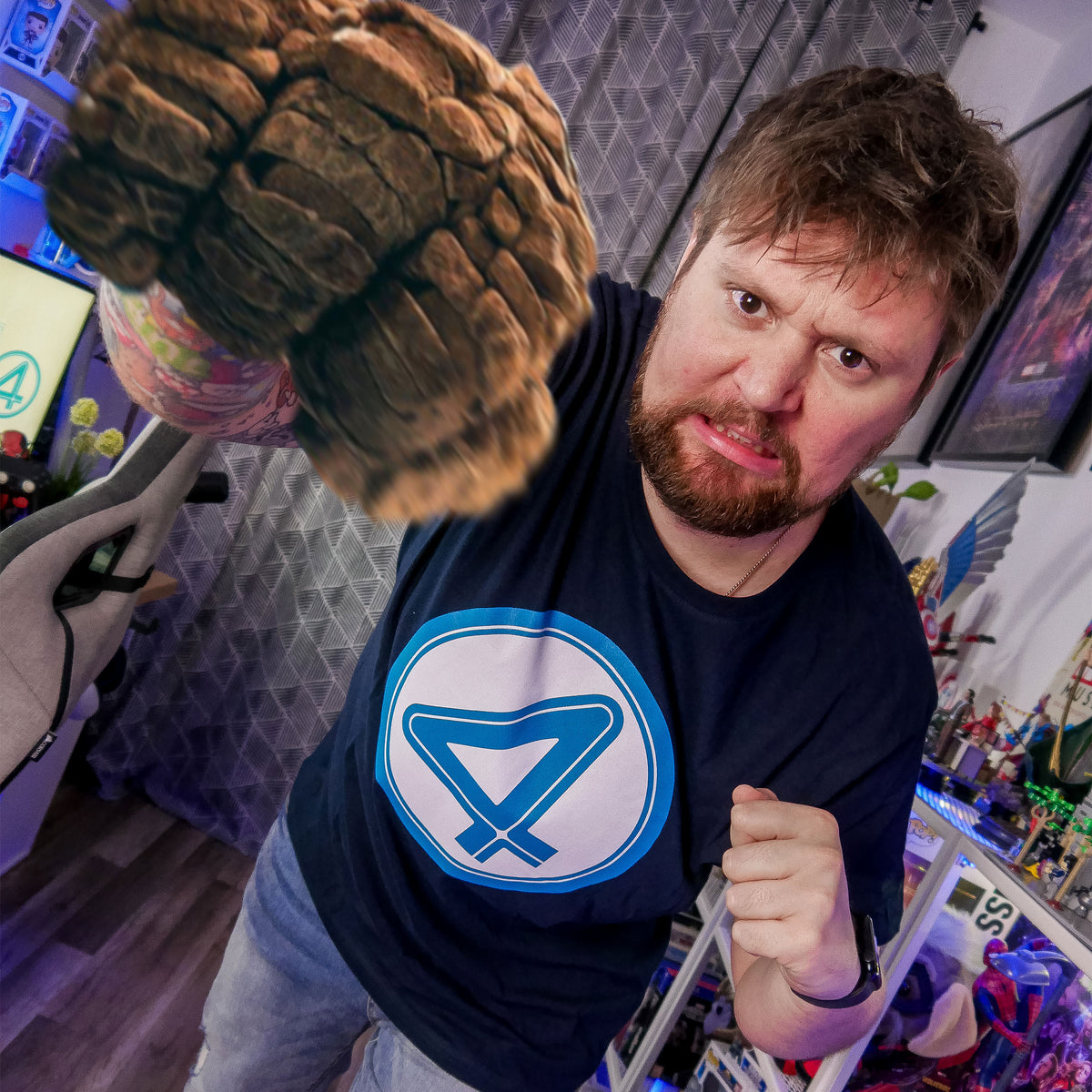 Produktbild Fantastic Four - Emblem T-Shirt blau