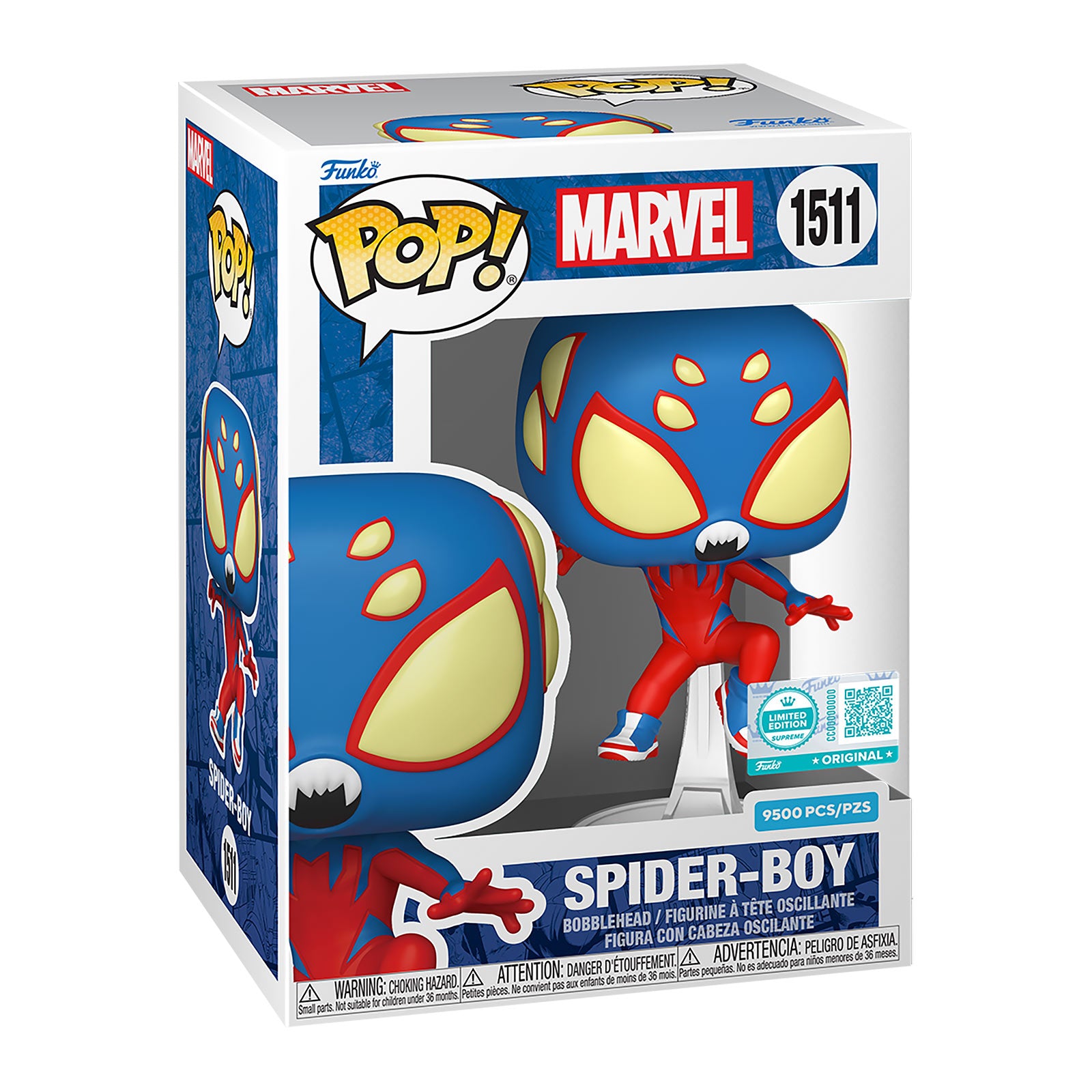 Produktbild Spider-Man - Spider-Boy Funko Pop Wackelkopf-Figur Limited Edition Supreme