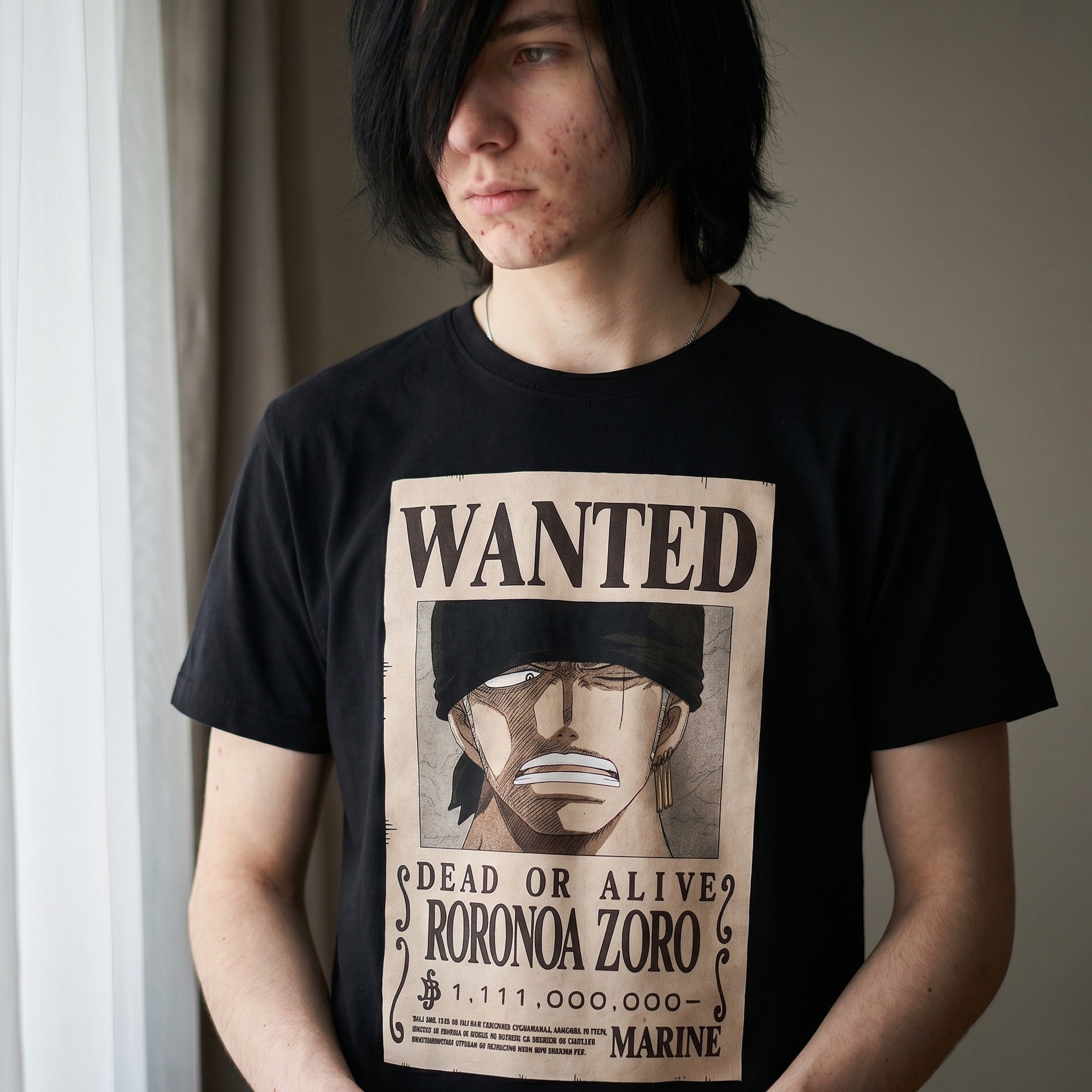 Produktbild One Piece - Roronoa Zoro Wanted T-Shirt schwarz