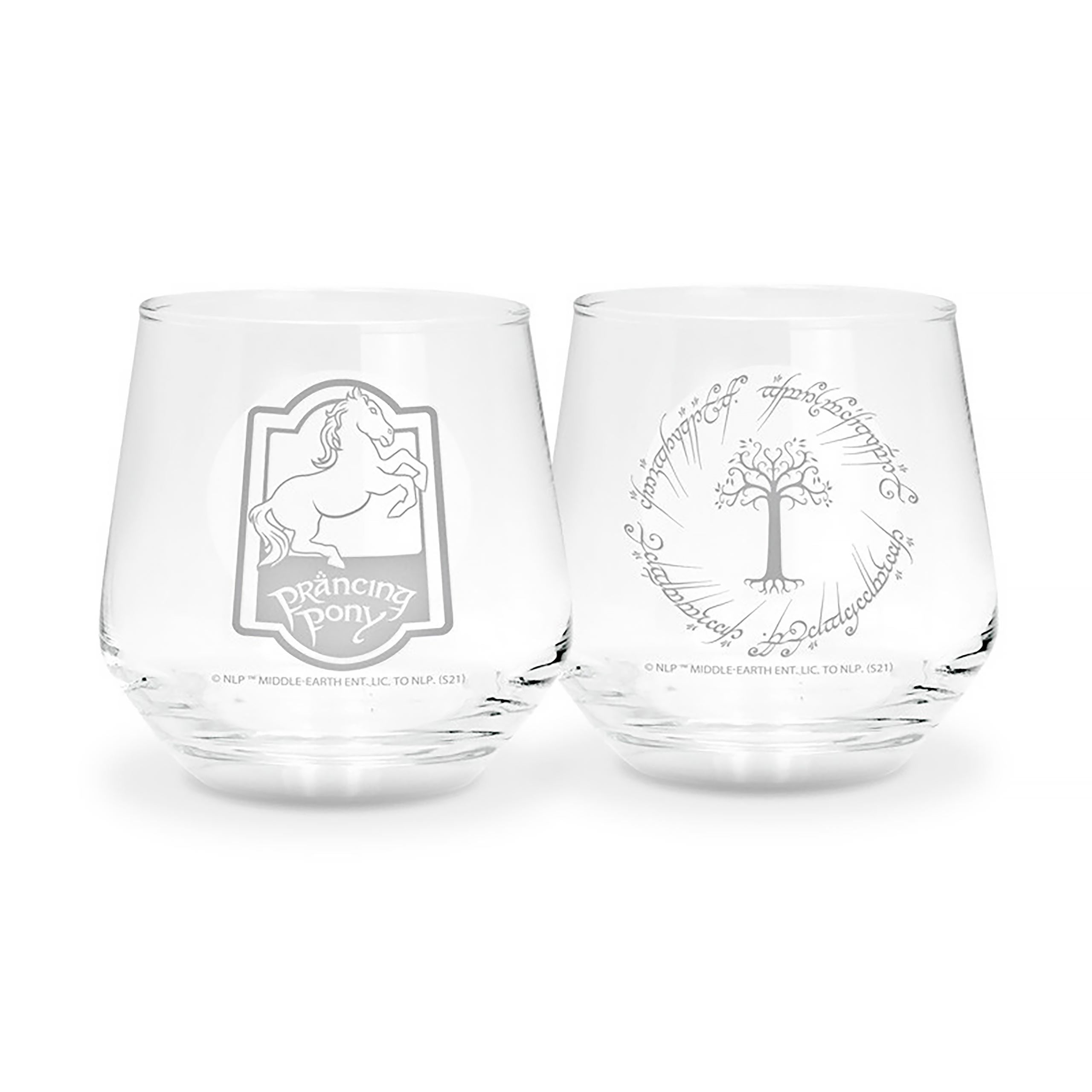Produktbild Der Herr der Ringe - Tänzelndes Pony & Gondor Gläser 2er Set