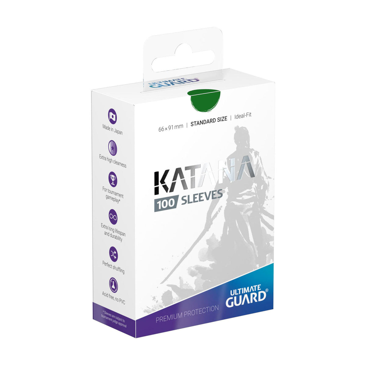 Produktbild Katana Kartenhüllen grün 100er Set Ultimate Guard für TCG Standardgröße