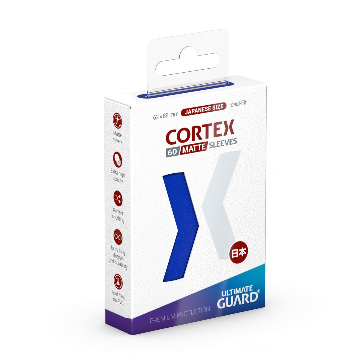 Produktbild Cortex Kartenhüllen matt-blau 60er Set Ultimate Guard für TCG japanische Größe