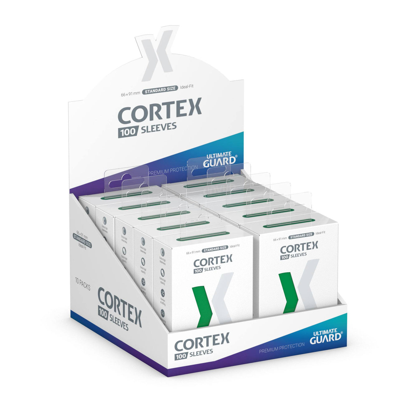 Produktbild Cortex Kartenhüllen grün 100er Set Ultimate Guard für TCG Standardgröße