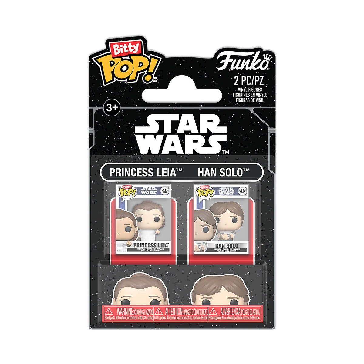 Produktbild Star Wars - Leia und Han Solo Empire Stikes Back Funko Bitty Pop 2er Figuren Set