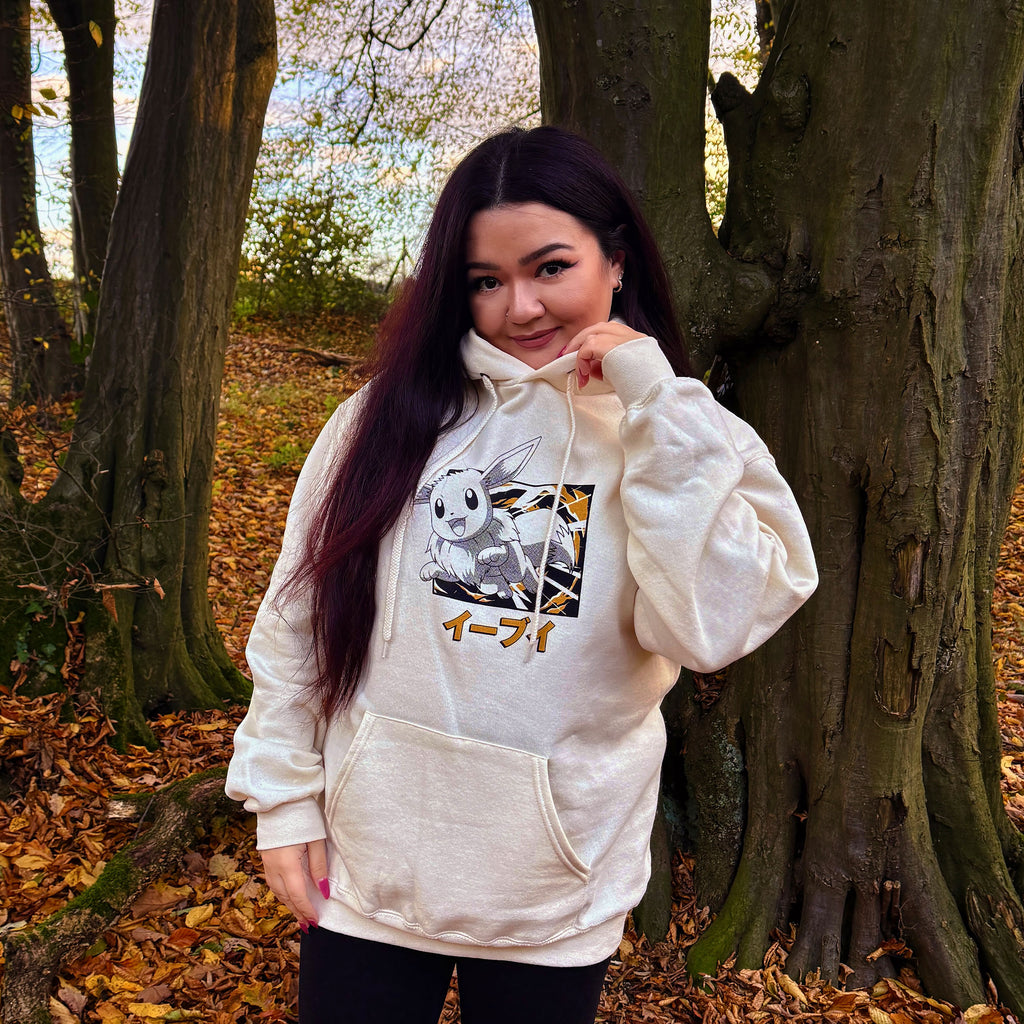Pokemon - Evoli Evolution Katakana Hoodie