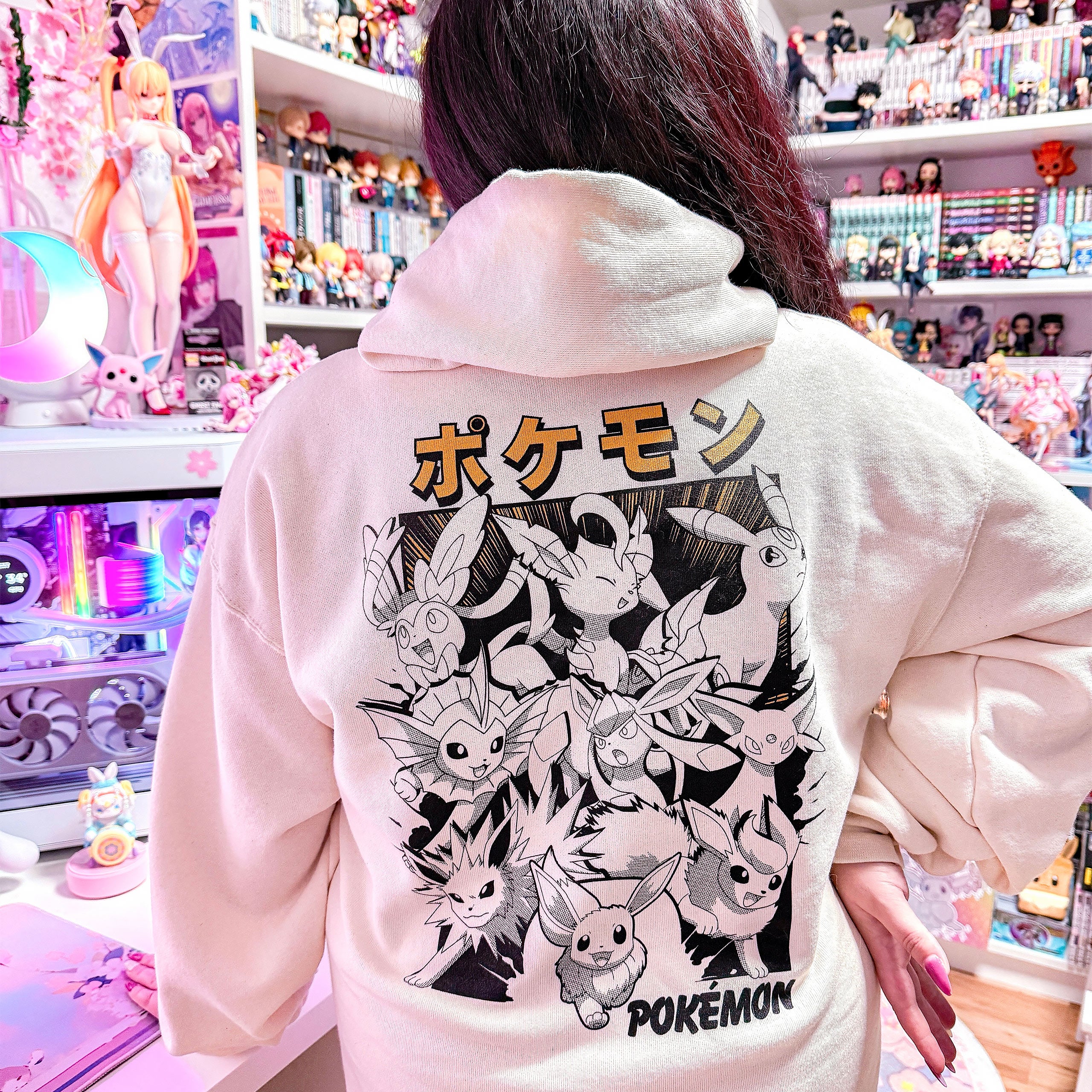 Produktbild Pokemon - Evoli Evolution Katakana Hoodie