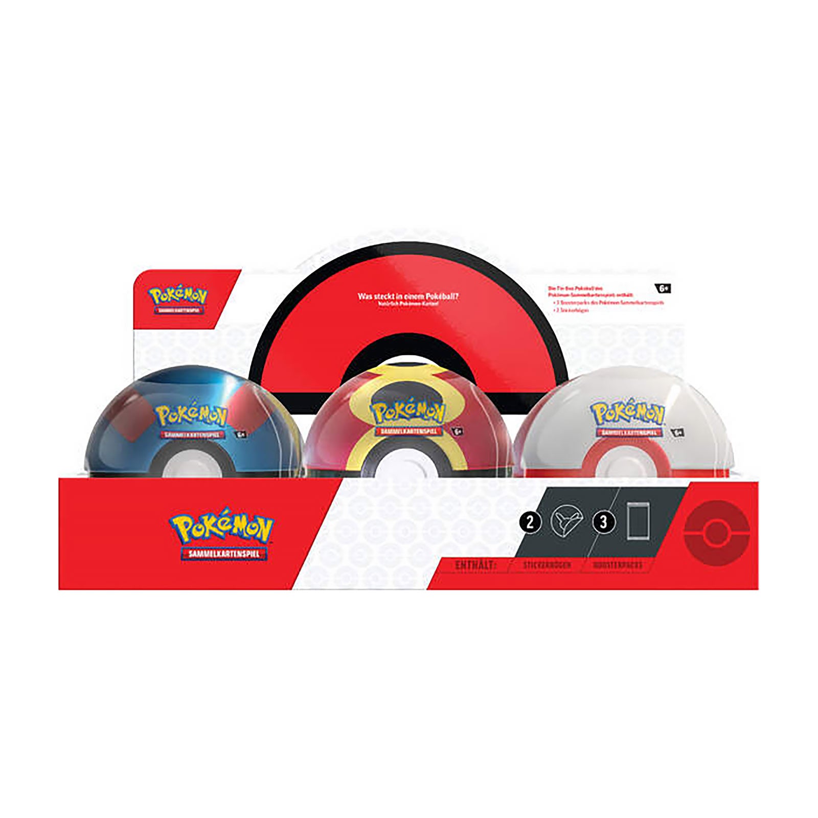 Produktbild Pokemon - Mystery Pokeball Cards Tin Box Display Herbst 2025