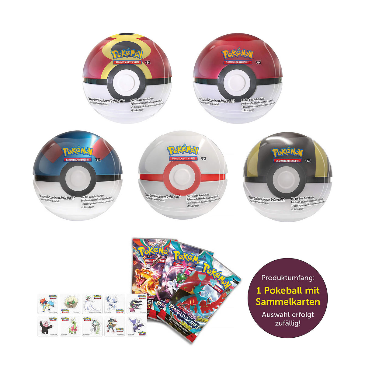 Produktbild Pokemon - Mystery Pokeball Cards Tin Box Herbst 2025