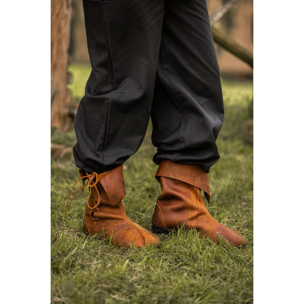 Produktbild Mittelalter Stulpenstiefel aus Nubukleder braun