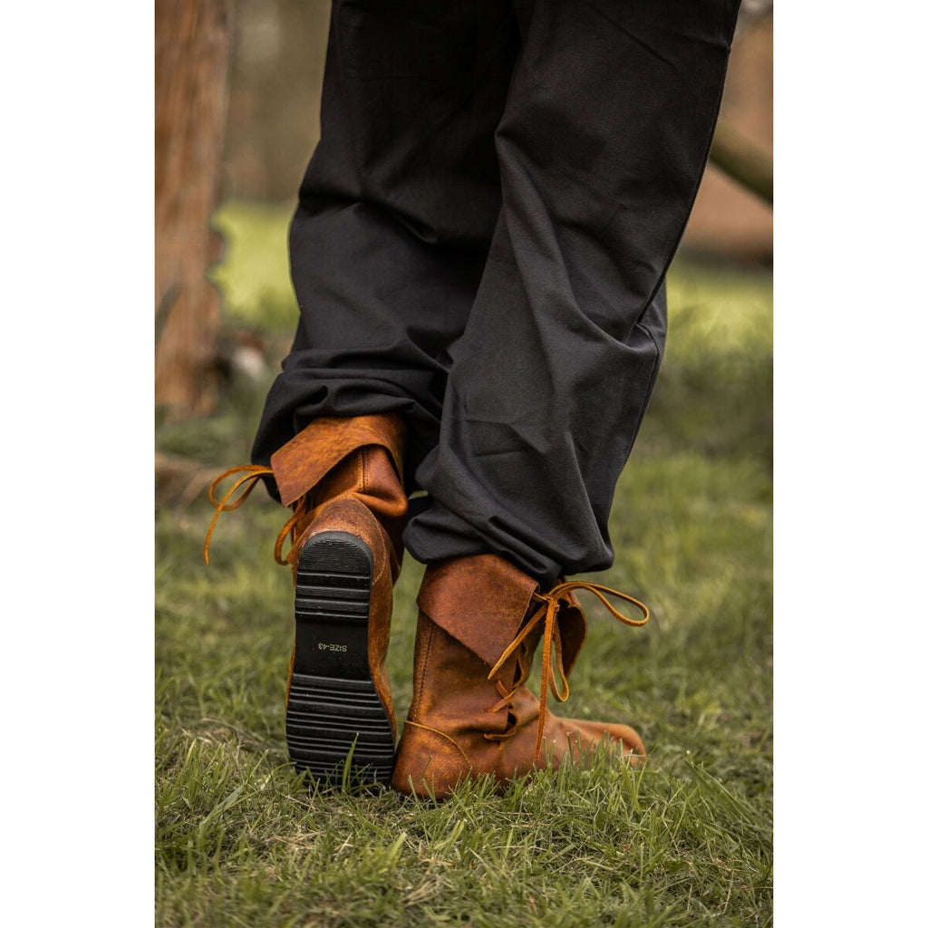 Produktbild Mittelalter Stulpenstiefel aus Nubukleder braun