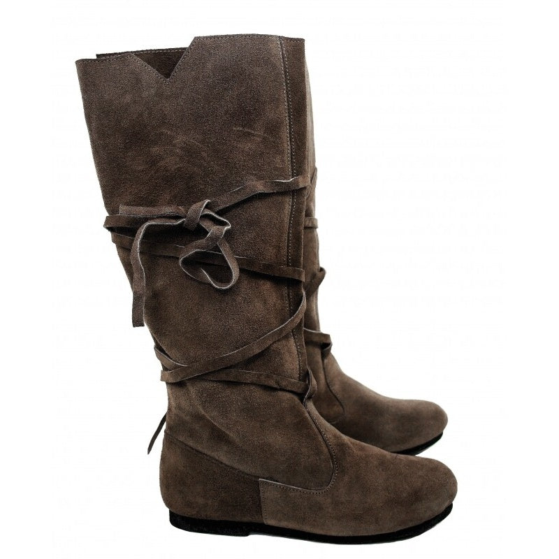 Produktbild Mittelalterstiefel aus Wildleder dunkelbraun