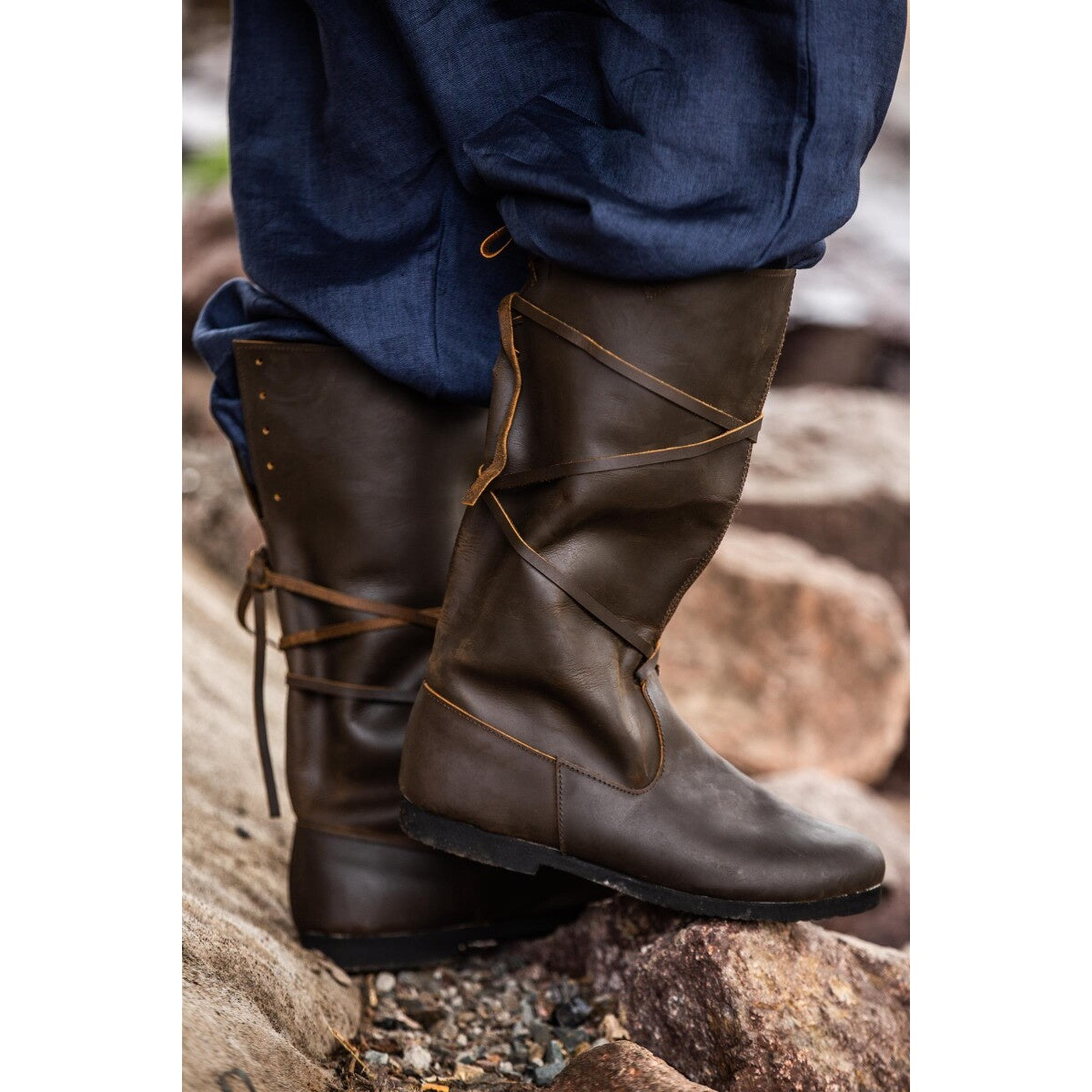 Produktbild Mittelalter Stiefel Ole aus Nubukleder braun