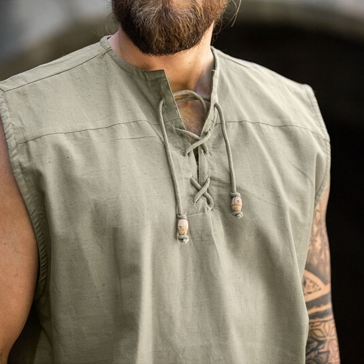 Produktbild Mittelalter Schnürhemd Jean ärmellos