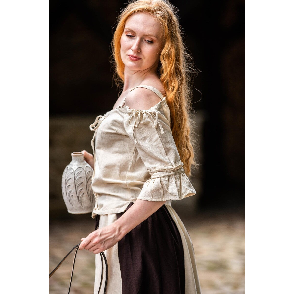 Produktbild Mittelalter Trägerbluse Prina beige
