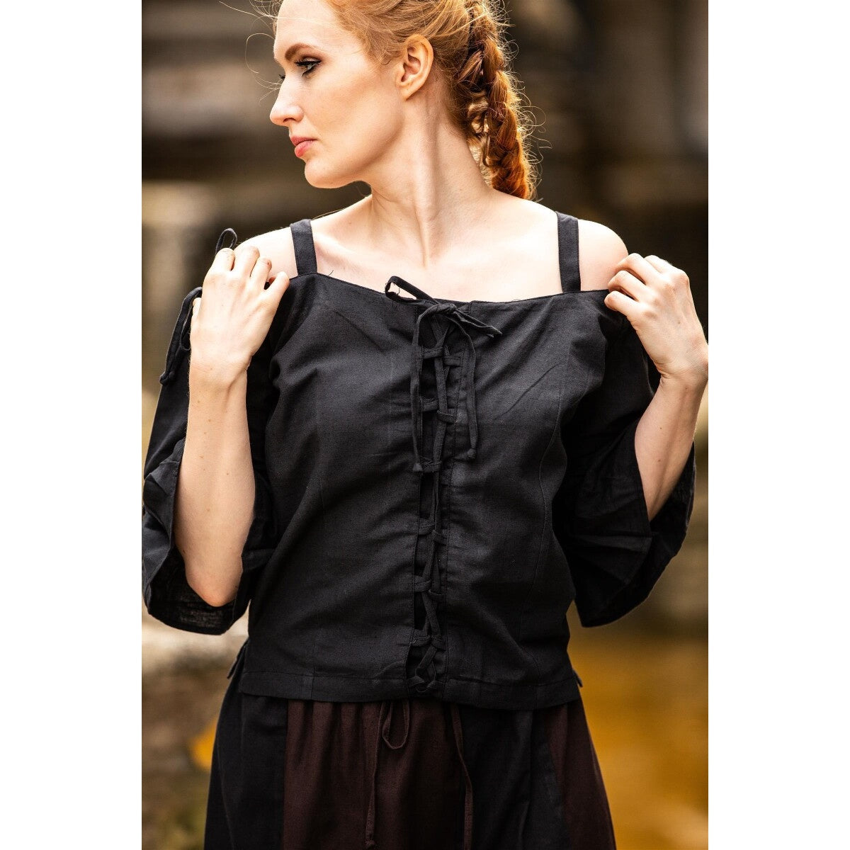 Produktbild Mittelalter Trägerbluse Prina schwarz