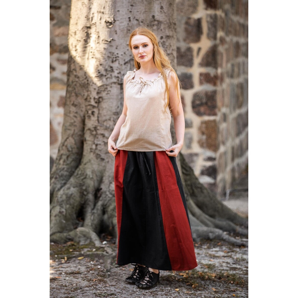 Produktbild Mittelalter Sommerbluse Adele ärmellos beige