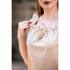 Produktbild Mittelalter Sommerbluse Adele ärmellos beige