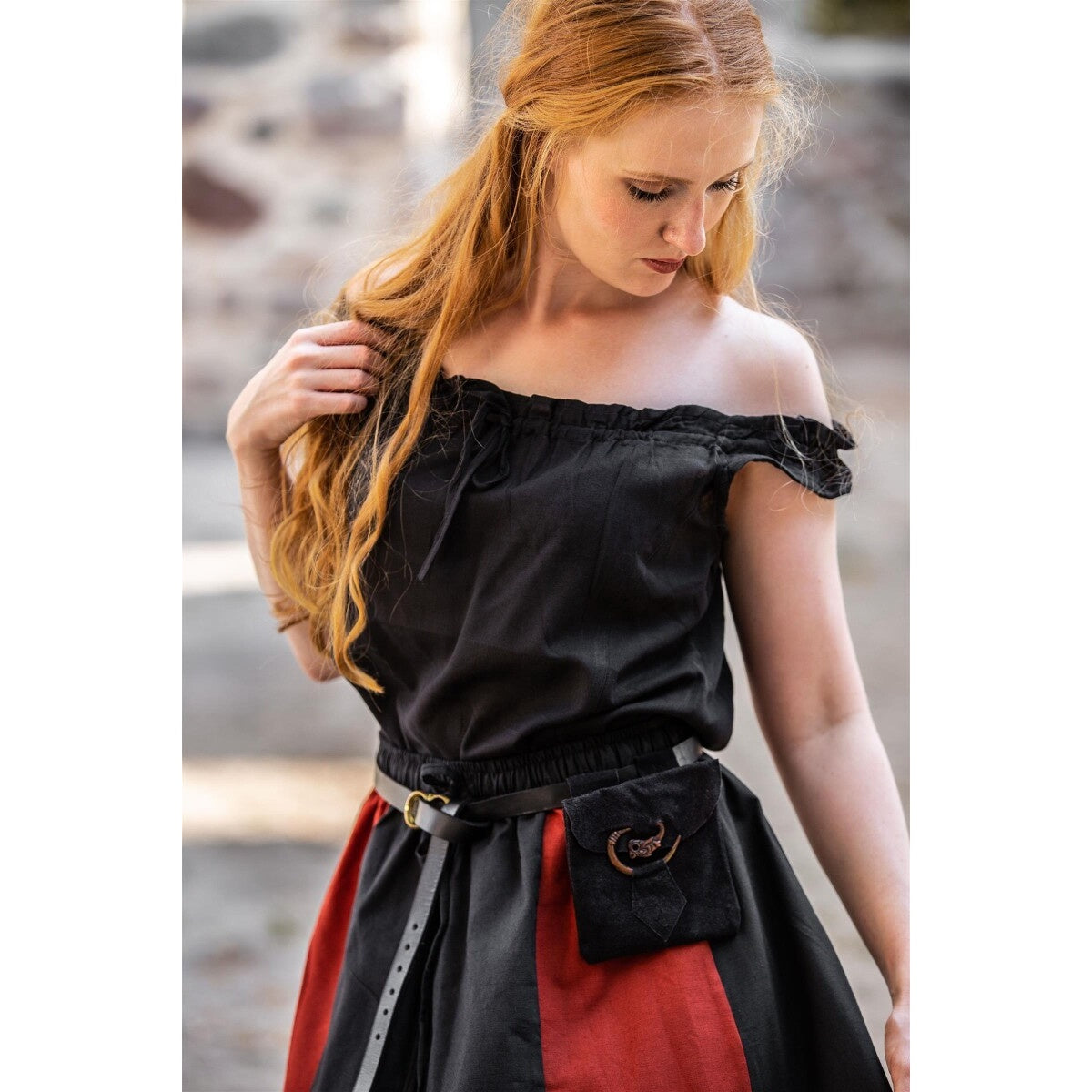 Produktbild Mittelalter Sommerbluse Adele ärmellos schwarz