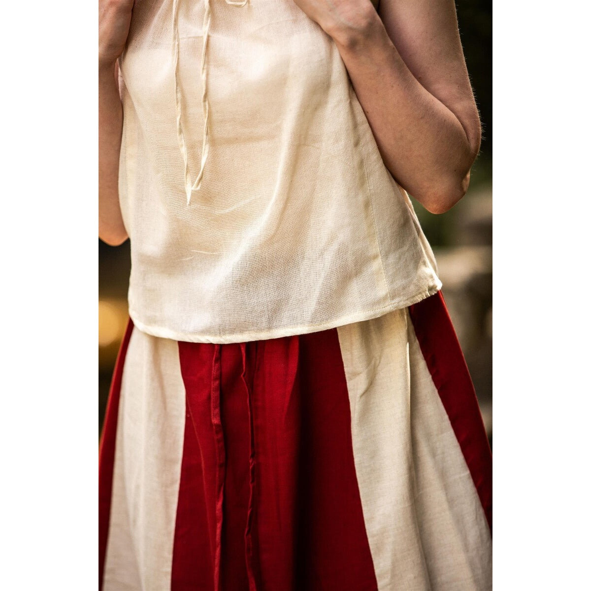 Produktbild Mittelalter Sommerbluse Lotte mit Rüschen beige