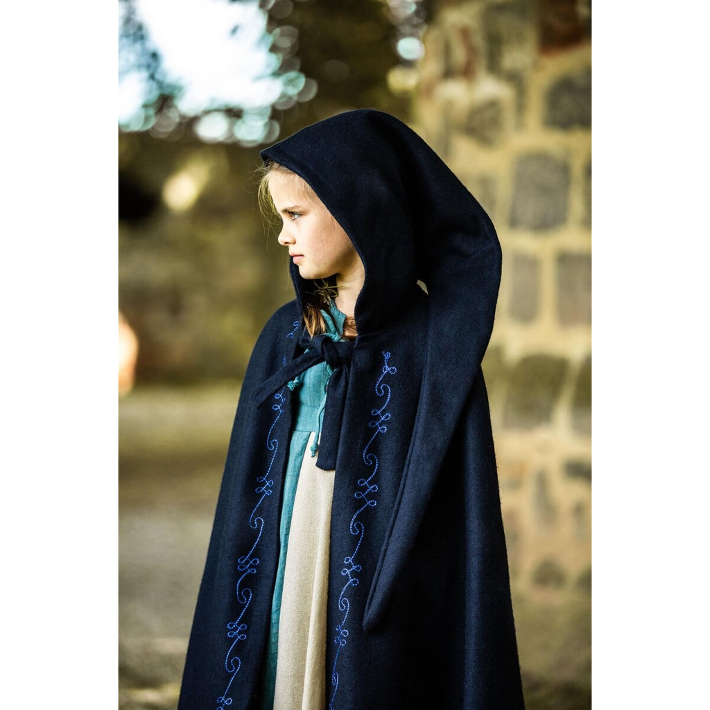 Product image Medieval wool cloak with embroidery for kids