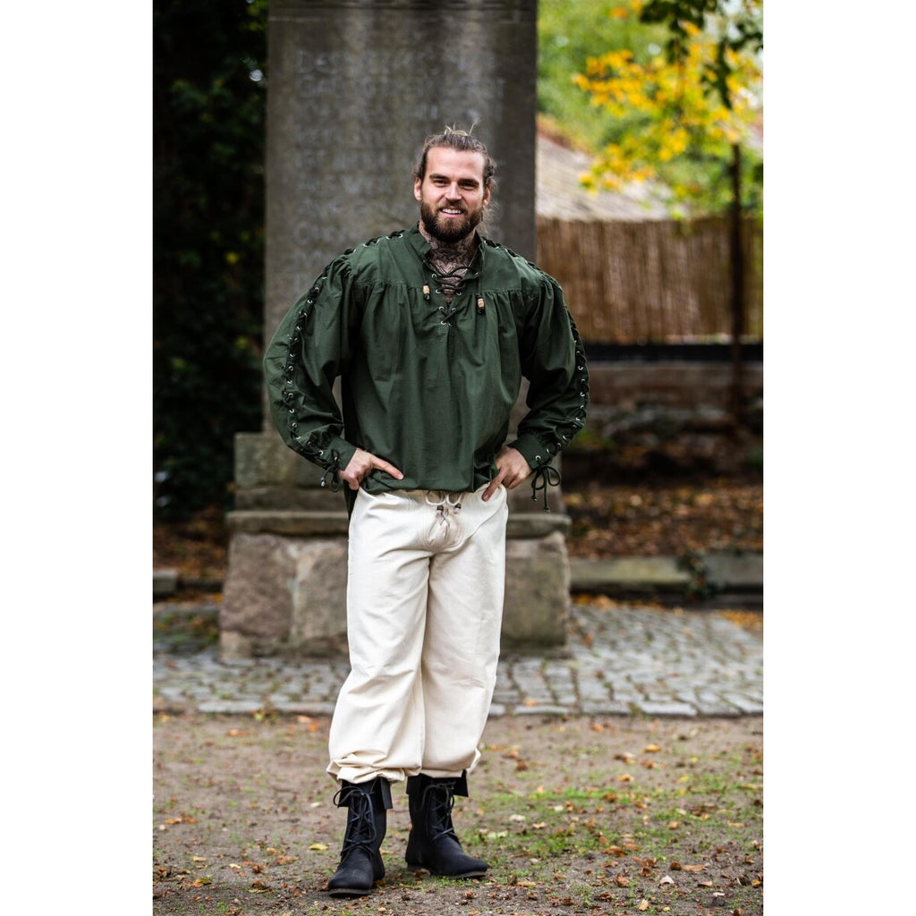 Produktbild Mittelalter Schnürhemd mit Ösen Adrian grün