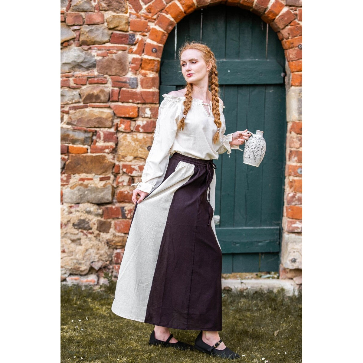 Produktbild Mittelalter Bluse mit Spitze Bettina beige